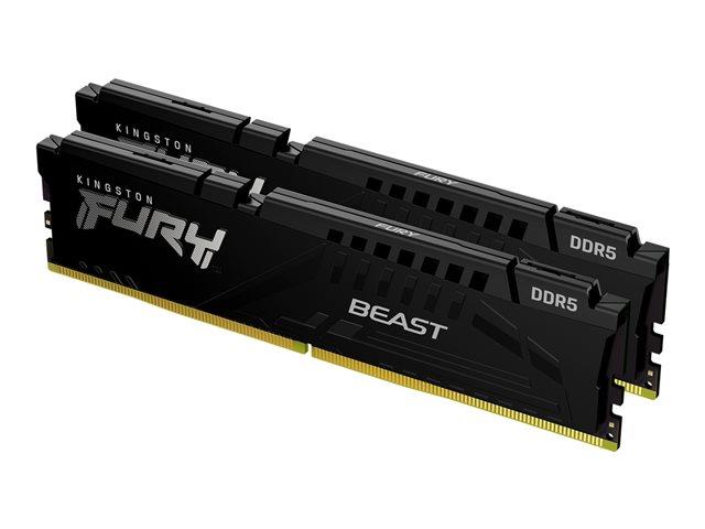 Памет KINGSTON 32GB 5200MHz DDR5 CL40 DIMM Kit of 2 FURY Beast Black KF552C40BBK2-32