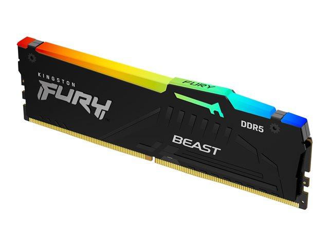 Памет KINGSTON FURY Beast RGB 16GB DDR5 5600MHz. CL40, 1.25V 