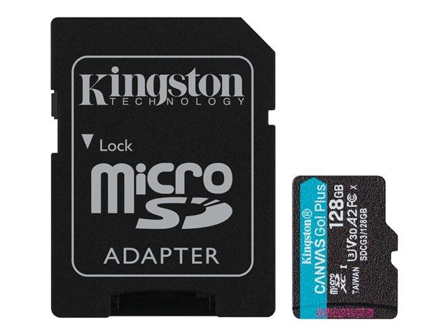 Карта памет KINGSTON 128GB microSDXC Canvas Go Plus 170R A2 U3 V30 Card + ADP SDCG3/128GB