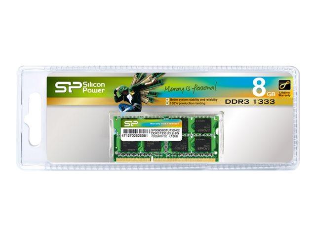 Памет 8GB DDR3L, 1600MHz, SO-DIMM, Silicon Power SP008GLSTU160N02, 1.35V