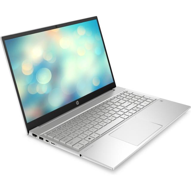 Лаптоп HP Pavilion 15-eh3030nu Natural Silver, AMD Ryzen 5 7530U 6C 2.0/4.5GHz, 16MB Cache),  15.6" FHD IPS AG, 16GB 3200MHz 2DIMM, 512GB PCIe SSD, WiFi 6 2x2 + BT 5.3, Backlit Kbd, 3C Batt, Free DOS