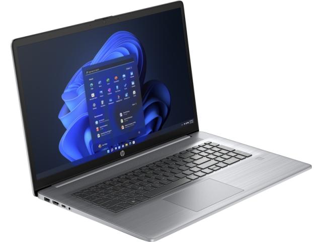 Лаптоп HP 470 G10 Asteroid Silver, Intel Core i7-1355U 10C (3.7/5.0 GHz, 12 MB cache), 17.3" FHD IPS AG 300nits, 16GB 3200Mhz 1DIMM, 512GB PCIe SSD, WiFi 6 + BT 5.3, Backlit Kbd, 3C Batt, Free DOS