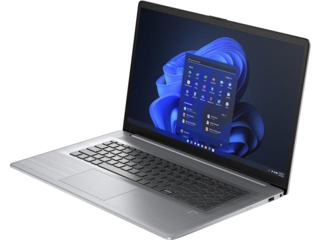 Лаптоп HP 470 G10 Asteroid Silver, Intel Core i7-1355U 10C (3.7/5.0 GHz, 12 MB cache), 17.3" FHD IPS AG 300nits, 16GB 3200Mhz 1DIMM, 512GB PCIe SSD, WiFi 6 + BT 5.3, Backlit Kbd, 3C Batt, Free DOS