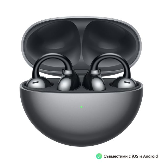 Слушалки Huawei FreeClip Dove-T00 Black, Bluetooth 5.3, 20Hz - 20 KHz, 55mAh