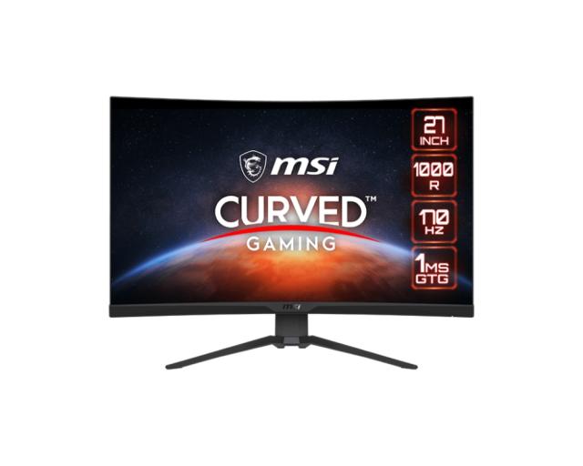 Монитор MSI MAG 275CQRF-QD, 170Hz, 27", 1ms, 2560x1440 WQHD, QUANTUM DOT, 1000R Curve, Rapid VA, 300 nits, 4000 :1, Adaptive sync, 2 HDMI, DP, USB Type-C (DP alt. w/ PD Charging 15W), HEIGHT ADJ., VESA 100, 9S6-3CD24T-001+TRUST GXT 404R Rana Gaming H