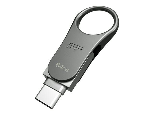 USB памет SILICON POWER Mobile C80 64GB USB 3.0 Type-C Silver 