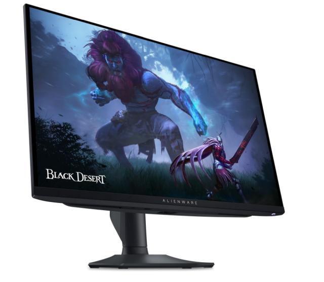 Монитор Dell Alienware AW2725DF, 26.7" QD-OLED Anti-reflection, IPS, 0.03ms, 1000 cd/m2, QHD (2560X1440), 360Hz, HDR-400, AMD FreeSyncPremium Pro+VESA, HDMI, DP, USB-C, USB 3.2,  Height Adjustable, Pivot, Swivel, Tilt, Black