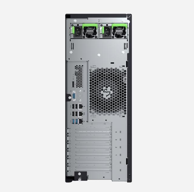 Сървър Fujitsu PRIMERGY TX1330 M5, Intel Xeon E-2388G 8C/16T 3.20 GHz, 1x32GB 2Rx8 DDR4-3200 U ECC), 2x480GB SSD 2.5"HP, Nvidia T400 4GB GDDR6, Basic 2.5' kit (8x) HP, RAID 0/1/10, 2x1GB(RJ45), ErP Lot9 for 8x HDDs, iRMCS6 eLCM, TPM 2.0 V1, PSU 500W 