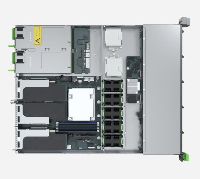 Сървър FFujitsu PRIMERGY RX1330 M5, Intel Xeon E-2388G, 1x32GB U 3200 1R, 2x480GB SSD 2.5"HP, Nvidia T400 4GB GDDR6, BKit 4x2.5" SAS/SATA HP, 2x SSD M.2, Rack Mount kit, IRMCS6 ELCM Lic, 500W PS, hot plug, titanium (96% effic.), FTS wide/FTS, No powe