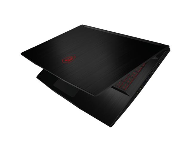 Лаптоп MSI Thin GF63 12VE, i5-12450H (8C/12T up to 4.40 GHz, 12 MB), 15.6" FHD (1920x1080) AG, 144Hz, IPS, 16GB DDR4 (1x16 3200MHz), 512GB PCIe SSD, RTX 4050 6GB GDDR6, 1x 2.5" FREE, WiFi 6E, 3 cell, 52.4Whr, 84 key Red Backlit KBD, Black+MSI Gaming 