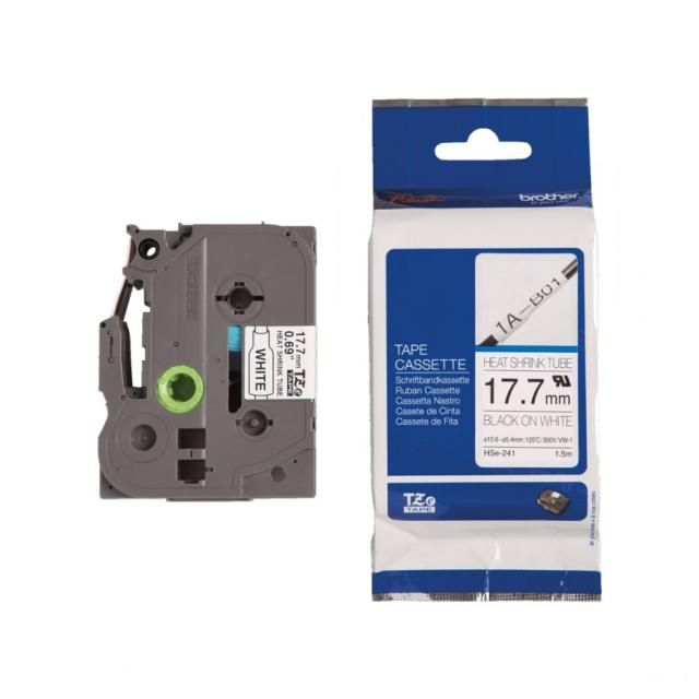 Консуматив Brother HS-E241 17.7mm Black on White Heat Shrink Tube