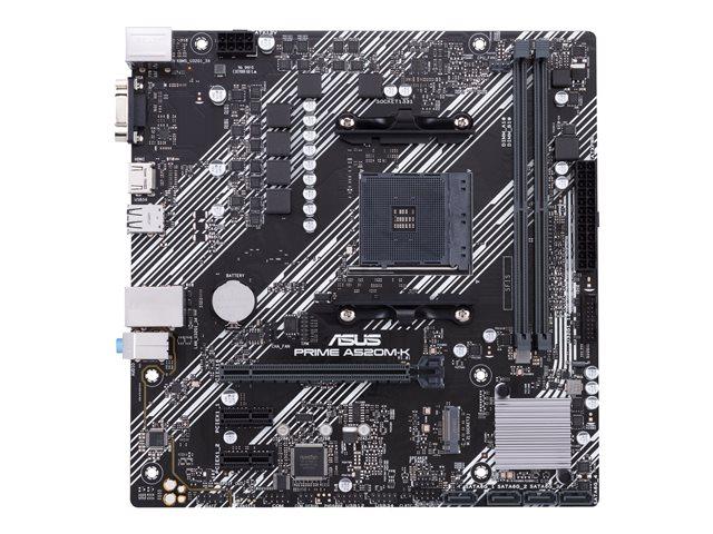 Дънна платка Asus PRIME A520M-K, A520, AM4, PCI-E 3.0, 4x SATA 6Gb/s, 1x M.2, 4x USB 3.2 Gen 1, VGA, HDMI, mATX