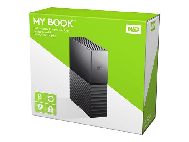 Външен диск WD My Book 3.5" 8TB HDD USB3.0, WDBBGB0080HBK-EESN