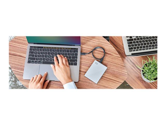Външен диск Western Digital My Passport Ultra  Mac 4TB Silver, HDD 2.5" (6.35 cm), Метално покритие, USB-C/USB3.0, WDBPMV0040BSL-WESN