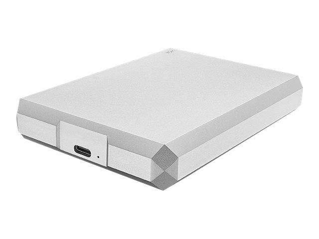 Външен диск LACIE Mobile Drive HDD 4TB 6.4cm 2.5" (6.35 cm), Moon Silver, Няма кабел за данни, USB Type-C, STHG4000400