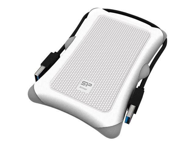 Външен диск SILICON POWER External HDD Armor A30 2.5" 2TB USB 3.0 Anti-shock White SP020TBPHDA30S3W