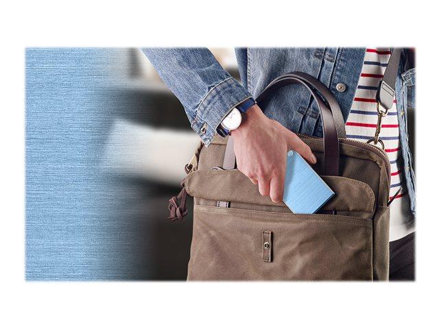 Външен диск SEAGATE One Touch Potable 4TB, съвместим с MAC/PC, USB 3.0, Light Blue, STKC4000402