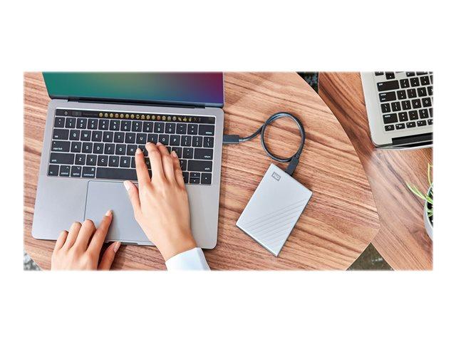 Външен диск Western Digital My Passport Ultra  Mac 5TB Silver, HDD 2.5" (6.35 cm), Метално покритие, USB-C/USB3.0, WDBPMV0050BSL-WESN
