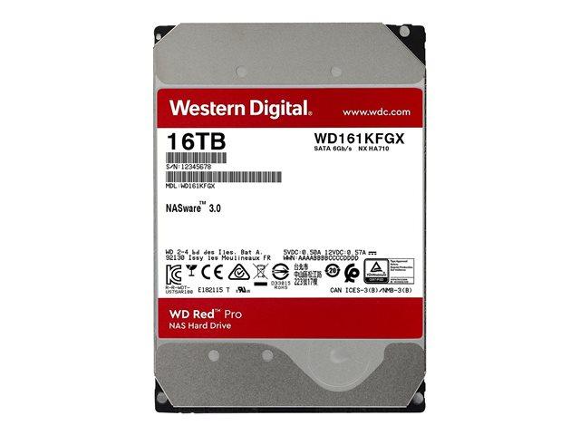 Твърд диск Western Digital RED Pro 16TB 6Gb/s SATA 512MB Cache Internal 3.5" (8.89 cm)