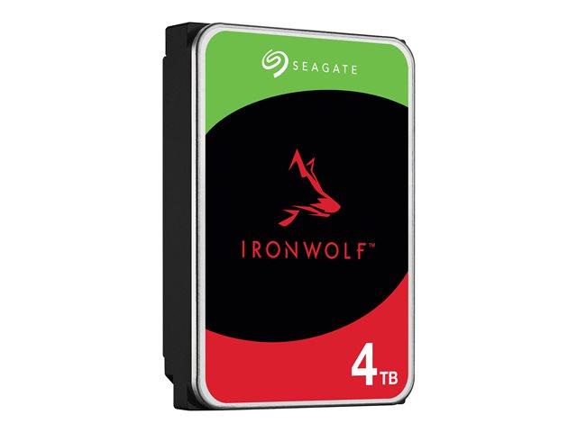 Твърд диск SEAGATE NAS HDD 4TB IronWolf 5400rpm 6Gb/s SATA 256MB cache 3.5inch 24x7 CMR for NAS and RAID rackmount systems BLK ST4000VN006