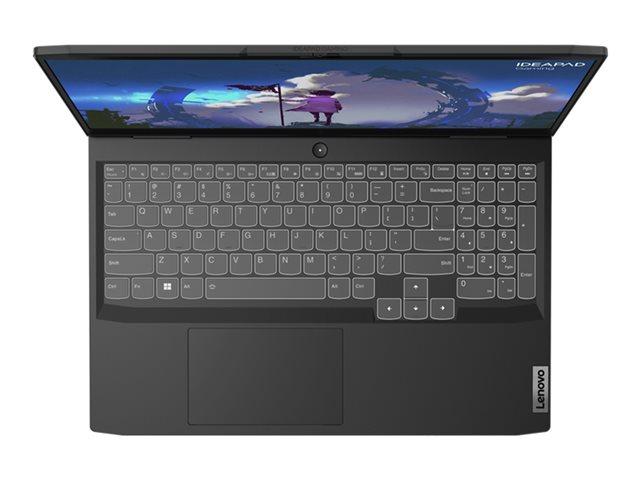 Лаптоп Lenovo IdeaPad Gaming 3 15IAH7, (8-ядрен) Alder Lake Intel Core i5-12450H 3.3/4.4 GHz, 15.6" (39.62 cm) Full HD IPS Anti-Glare, 120Hz Display & GF RTX 3050 Ti 4GB, (HDMI), 16GB DDR4, 512GB SSD, 1x Thunderbolt 4, Free DOS