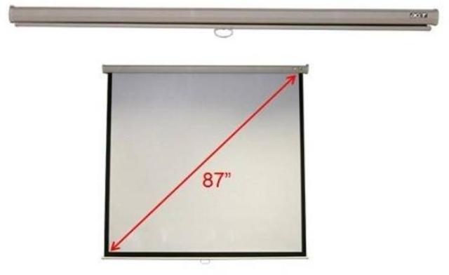 Екран Acer M87-S01MW Projection Screen, 87" (4:3), 70''x70'' (Area 1740mm X 1740mm), Wall & Ceiling, Matte White, Manual, 5.5Kg