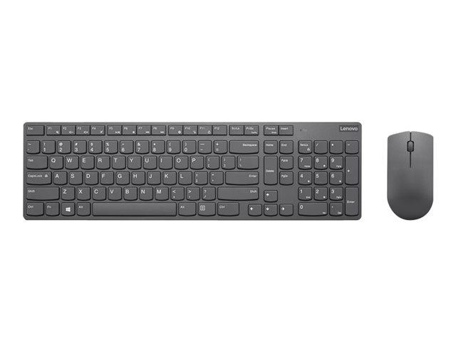 Комплект клавиатура и мишка Lenovo Professional Ultraslim Wireless Combo (US), оптична мишка (3200 dpi), сиви