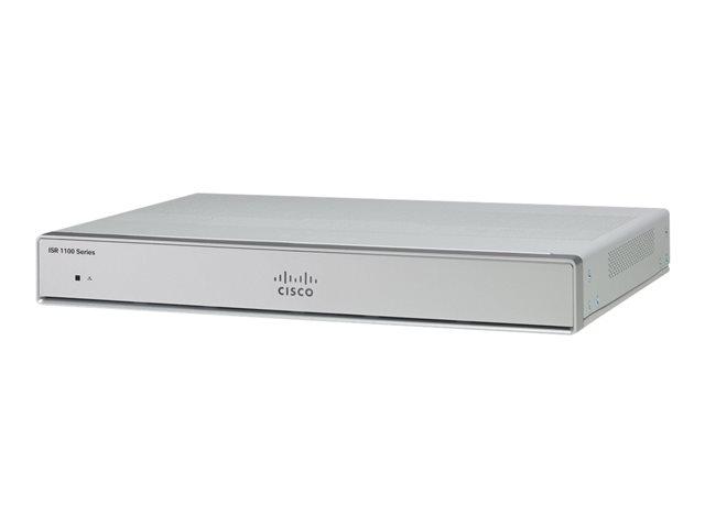 Рутер Cisco ISR 1100, 1x10/100Base-TX, 1x10/100/1000Base-T WAN, 8 x 10/100/1000Base-T LAN, 1x GE/SFP combo, Флаш памет 4096 MB, Вътрешна памет 4096 MB, 4 x PoE, 2 x PoE+, 1x USB 3.0
