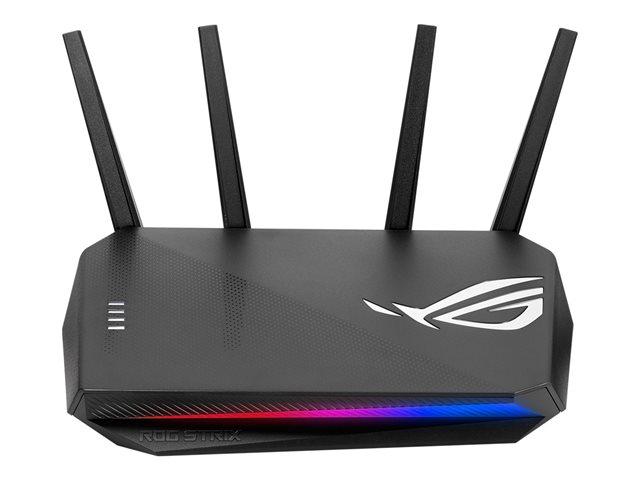 Рутер Asus ROG STRIX GS-AX3000, Dual-band WiFi 6, 3000 Mbps, 2.4GHz (574 Mbps), 5 GHz (2402 Mbps), Wireless AX, 4x LAN 10/100/1000, 1x WAN 10/100/1000