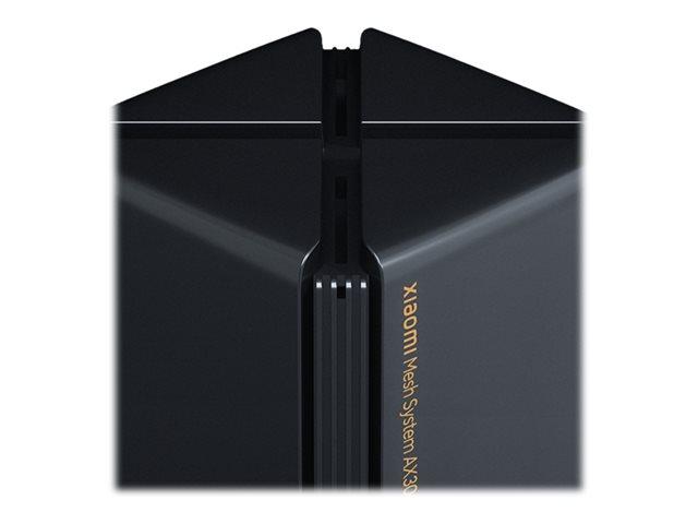 Рутер Xiaomi Mi Mesh System AX3000 DVB4315GL (1 pack), Wi-Fi 6, 3000Mbps, 2.4GHz (574Mbps) , 5GHz (2402Mbps), Wireless AX, LAN 3x 10/100/1000Mbps, WAN 1x 10/100/1000Mbps, Черен