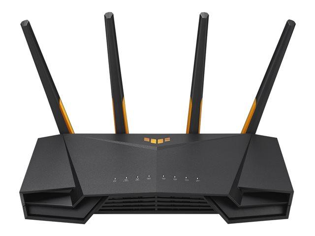 Рутер Asus TUF Gaming AX3000 V2, Dual Band WiFi 6 AX, 3000Mbps, 2.4GHz (574Mbps)/ 5 GHz (2402Mbps), 4x LAN, 1x WAN, 4x външни антени