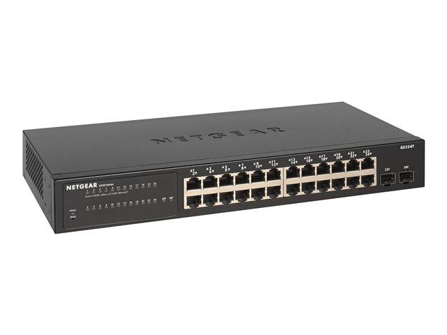 NETGEAR S350 Series 24-Port Gigabit Ethernet Smart Managed Pro Switch with 2 SFP ports GS324T-100EUS