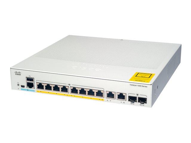 CISCO Catalyst 1000 8-Port Gigabit data-only 2 x 1G SFP Uplinks LAN Base C1000-8T-2G-L