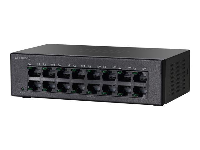 CISCO SF110D-16-EU Cisco SF110D-16 16-Port 10/100 Desktop Switch SF110D-16-EU