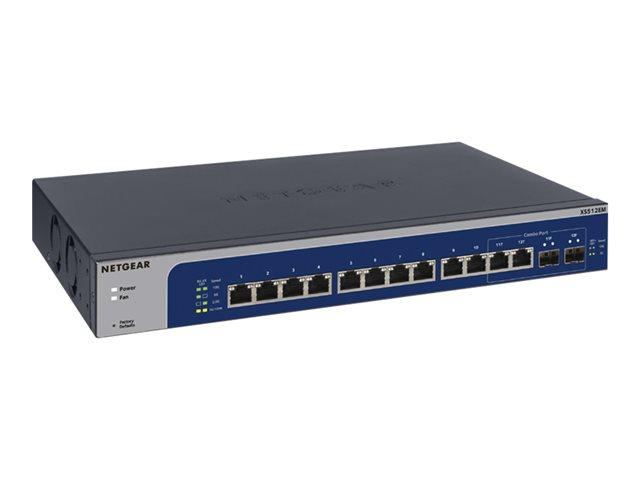 Суич Netgear XS512EM-100EUS, 14 портов, 12x10/100/1000Base-T Gigabit, 2x 10G SFP+ 