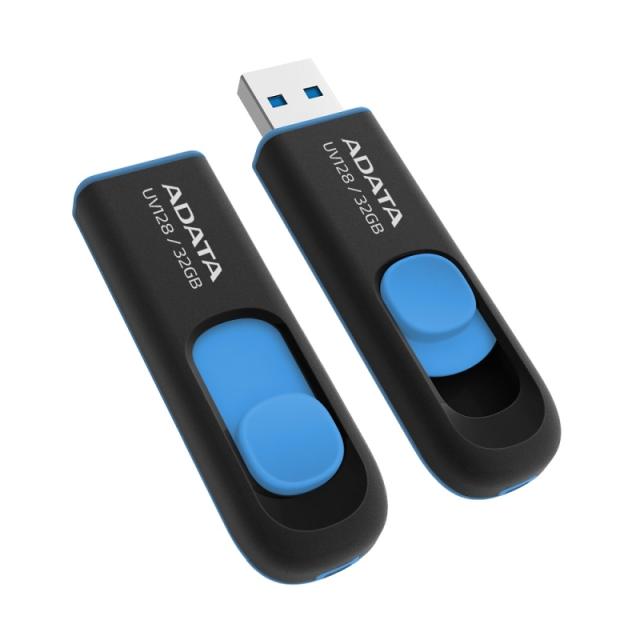 USB памет Adata 32GB UV128 USB 3.2, Черно-синьо
