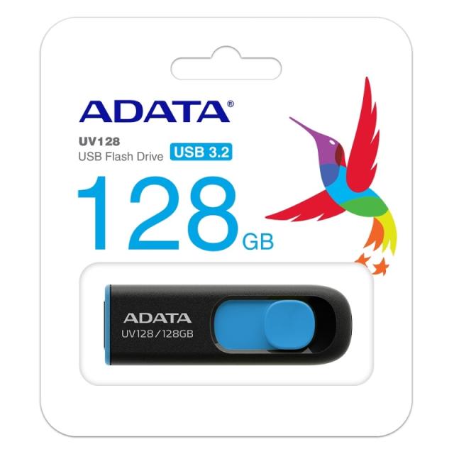 USB памет Adata 128GB UV128 USB 3.2, Черна