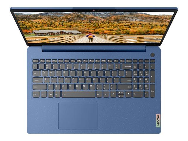 Лаптоп LENOVO IdeaPad 3 UltraSlim, (4-ядрен) AMD Ryzen 3 5300U 2.6/3.8 GHz, 15.6'' (39.62 cm) FullHD IPS AG, 8GB DDR4, 512GB PCIe SSD, HDMI, USB Type-C, Free DOS