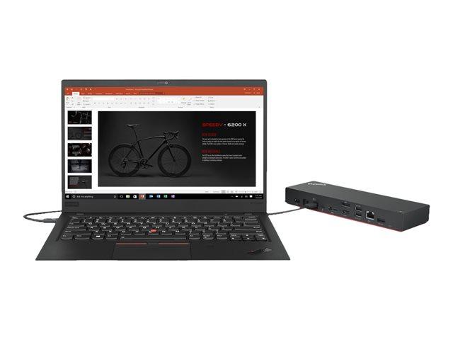 Докинг станция LENOVO ThinkPad Universal Thunderbolt 4 Smart Dock, Thunderbolt 4 към 1x USB C, 4x USB A, 2x DisplayPort, 1x HDMI, 1x AUX, 1x RJ45, черна