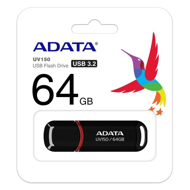 USB памет Adata 64GB UV150 USB 3.2, Черна