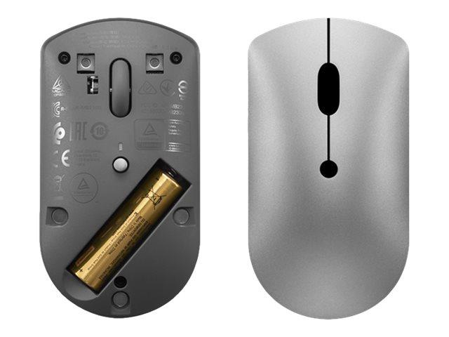 Мишка Lenovo 600 Bluetooth Silent Mouse, оптична (2400 dpi), сребриста