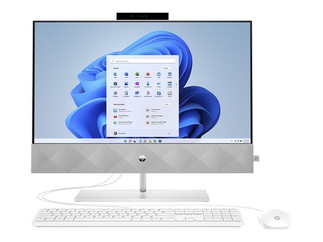 Настолен компютър HP Pavilion All In One 24-k1019nu, шестядрен Rocket Lake Intel Core i5-11500T 1.5/3.9 GHz, 23.8" (60.45 cm) Full HD IPS Touchscreen Glare Display, 16GB DDR4, 512GB SSD, 1x USB Type-C, Windows 11 Home