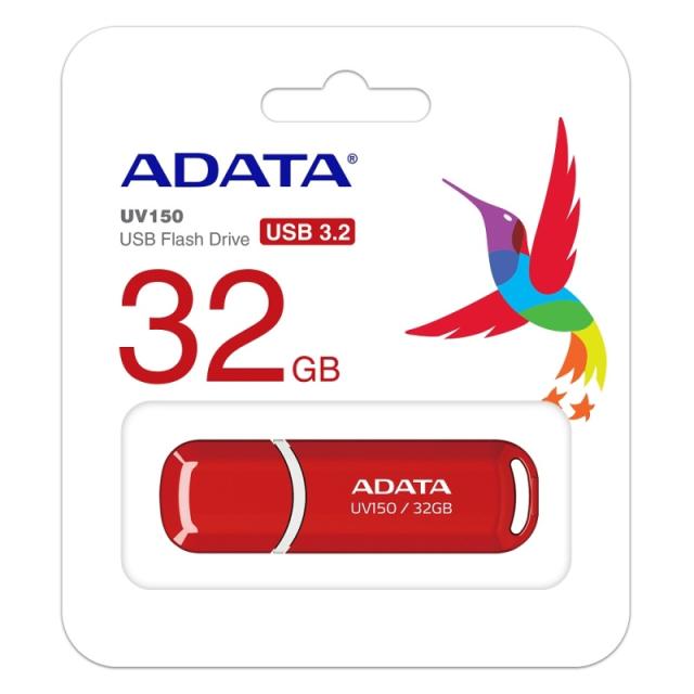 USB памет Adata 32GB UV150 USB 3.2, Червена