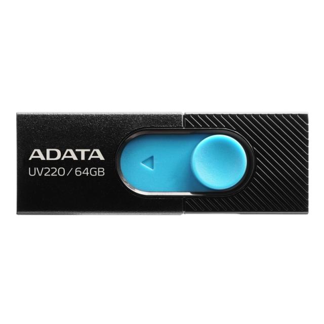 USB памет Adata 64GB UV220 USB 2.0, Черна