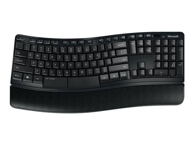 Комплект клавиатура и мишка Microsoft Sculpt Comfort Desktop, безжични, черни