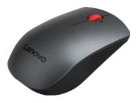Мишка Lenovo Wireless Laser, лазерна (1600 dpi), безжична, USB, черна