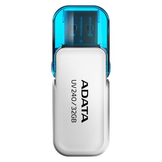 USB памет Adata 32GB UV240, USB 2.0, Бяла