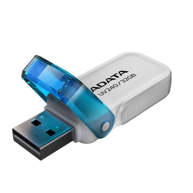 USB памет Adata 32GB UV240, USB 2.0, Бяла