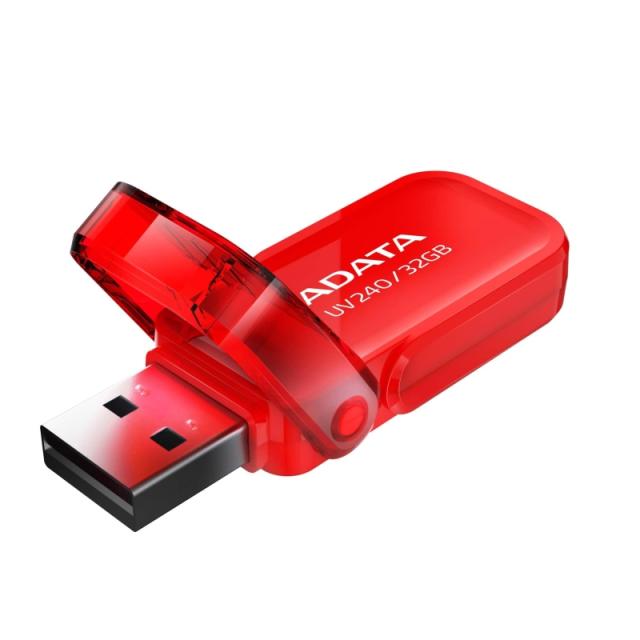 USB памет Adata 16GB UV240, USB 2.0, Червена