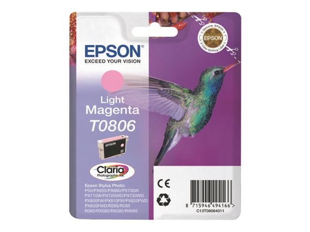 Консуматив Epson T0806  EPSON STYLUS PHOTO R 265/R285/R360/RX560 - Light magenta C13T08064011, 7.4 ml